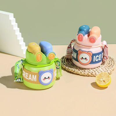 Bottiglia portatile di acqua di paglia per bambini in acciaio inossidabile 316 e isolante termico