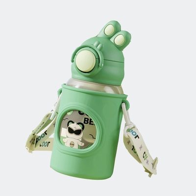 Bottiglia d'acqua da 680 ml con orecchia di coniglio storta, indispensabile per le avventure all'aperto dei bambini