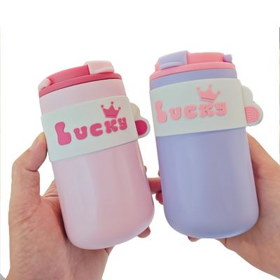 420ml Acciaio inossidabile Acqua Tumbler Vaccum Flask Doppia Parete Isolata Bottiglia Viaggio Tazza di Caffè Con Maniglia Coperchio
