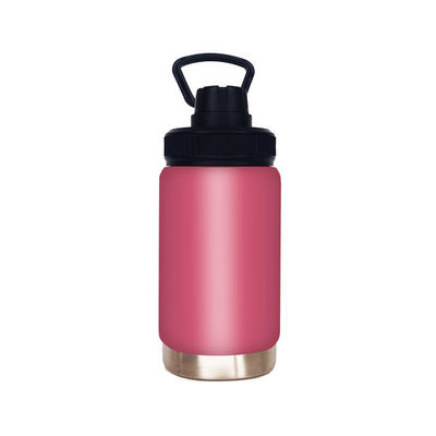 12 oz di flacone rosa a doppia parete riutilizzabile con prestazioni di isolamento termico e maniglia