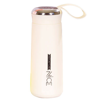 Bottiglia d'acqua portatile in vetro da 400 ml con logo Lanyard