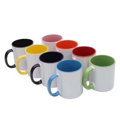 350 ml di fornitura diretta Tazza di trasferimento termico a doppio colore con rivestimento senza accessori