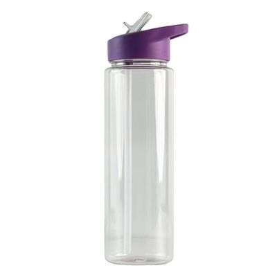 500 ml Agitatore di proteine portatile trasparente e privo di BPA con logo personalizzato e cannuccia