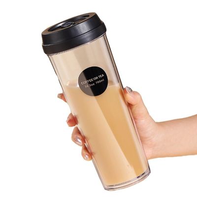 320/420/520ml/700ml Bottiglia d'acqua in plastica a doppia parete ecologica con coperchio impermeabile