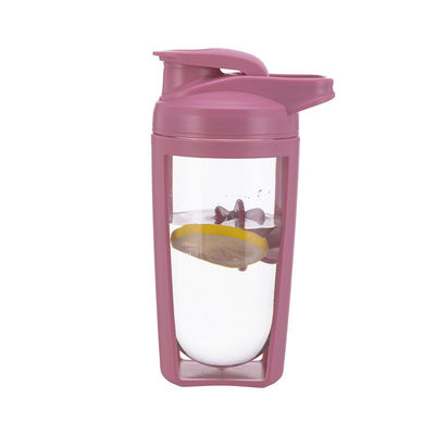 Fitness Protein Shaker Bottiglia 650ml Plastica trasparente durevole con logo personalizzato e palla di agitazione