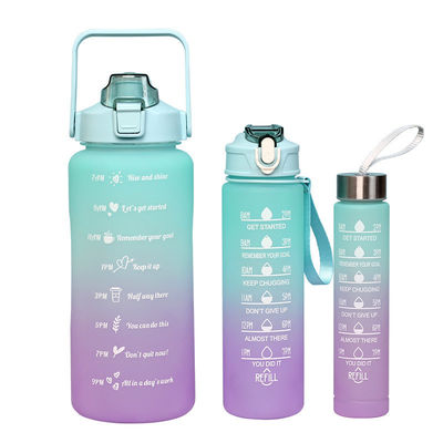 32 oz BPA Free Time Marker 3pcs Bottiglia di acqua di plastica ghiacciata per sport rosa