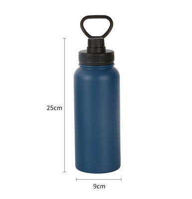 Bottiglie sportive isolanti a vuoto portatili in acciaio inossidabile 1000 ml con maniglie