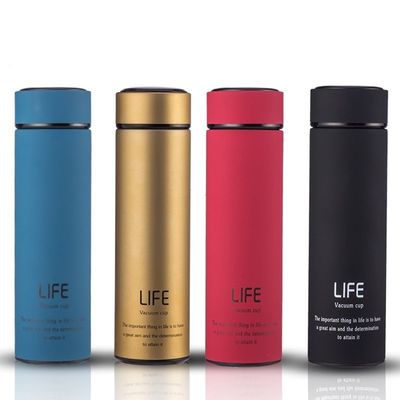 Acciaio inossidabile 304 a doppia parete 500 ml bottiglie sotto vuoto per incisione del logo del tè personalizzato