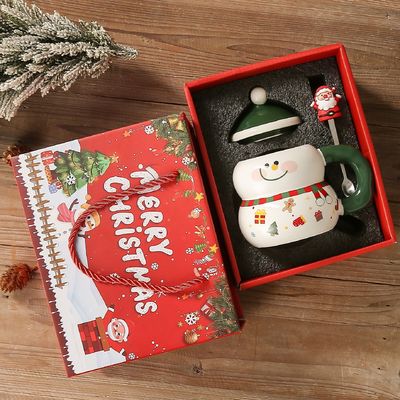 Tazze da caffè stile americano design moderno con scatola regalo festivo dolce Babbo Natale uomo di neve