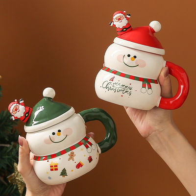 Tazze da caffè stile americano design moderno con scatola regalo festivo dolce Babbo Natale uomo di neve