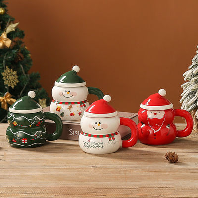 Tazze da caffè stile americano design moderno con scatola regalo festivo dolce Babbo Natale uomo di neve