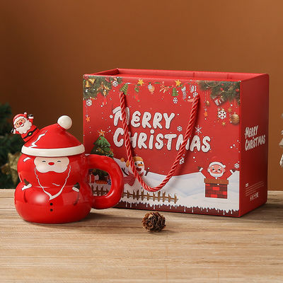 Tazze da caffè stile americano design moderno con scatola regalo festivo dolce Babbo Natale uomo di neve