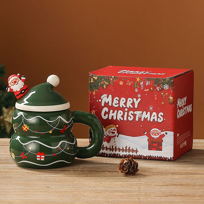 Tazze da caffè stile americano design moderno con scatola regalo festivo dolce Babbo Natale uomo di neve