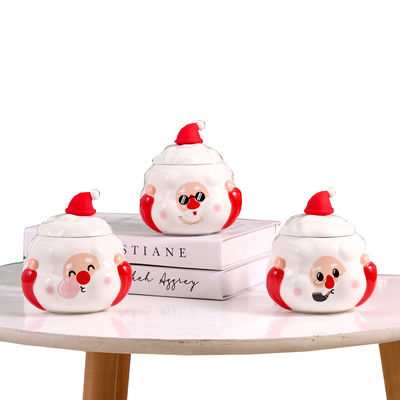 Tazze di caffè in ceramica nordica personalizzate per Natale Capacità 400 ml con design di Babbo Natale