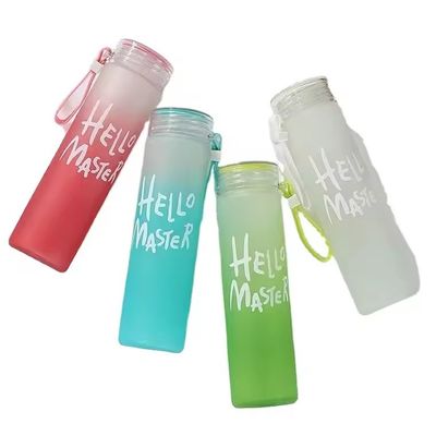 Capo anti-fuga Bottiglia d'acqua di vetro Disegno personalizzato per regali d'affari unisex escursioni country