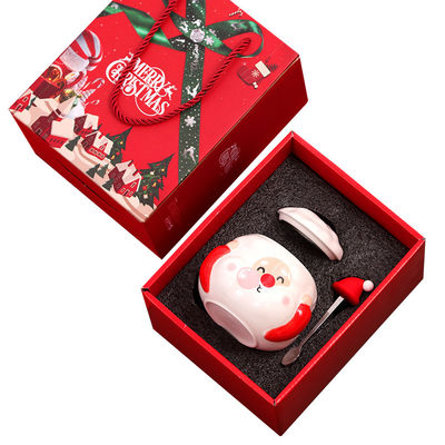 Tazze di caffè in ceramica nordica personalizzate per Natale Capacità 400 ml con design di Babbo Natale