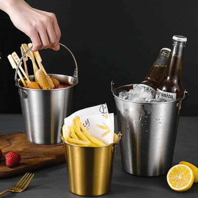 Barattolo di ghiaccio in metallo 1 litro Barattolo di birra Champagne con maniglia per snack e pollo fritto