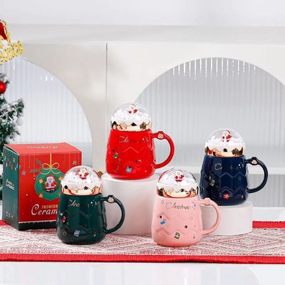2024 Bello Natale Pallone di Neve Ceramica Tazza Set regalo con tutti gli accessori e Tazza Carina