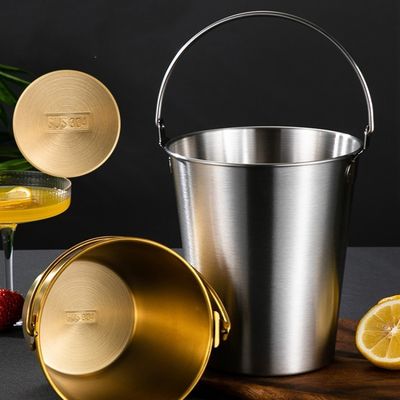 Barattolo di ghiaccio in metallo 1 litro Barattolo di birra Champagne con maniglia per snack e pollo fritto