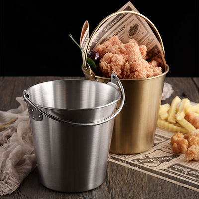 Barattolo di ghiaccio in metallo 1 litro Barattolo di birra Champagne con maniglia per snack e pollo fritto
