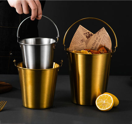 Barattolo di ghiaccio in metallo 1 litro Barattolo di birra Champagne con maniglia per snack e pollo fritto