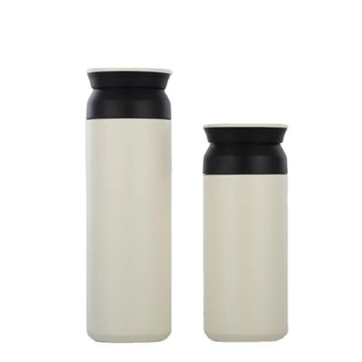 Coppe di acciaio inossidabile a doppia parete con coperchio e manico Capacità 350ml/500ml