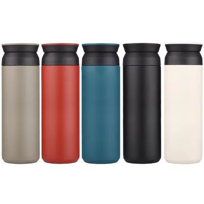 Coppe di acciaio inossidabile a doppia parete con coperchio e manico Capacità 350ml/500ml