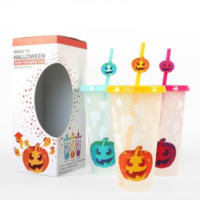 Promozione Giveaway Riutilizzabile senza BPA Stampa personalizzata Tazza di caffè in plastica con coperchio e paglia