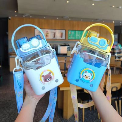Coppa di paglia quadrata per bambini di grande capacità con metodo di flusso diretto dell'acqua potabile