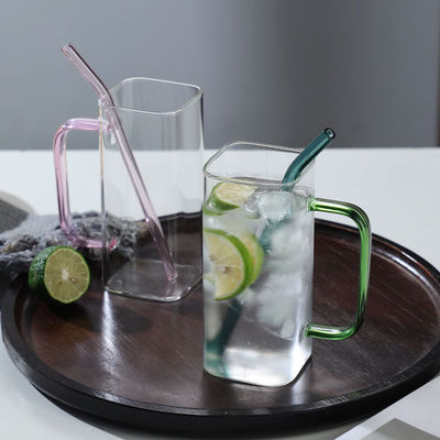 400ml Coppe quadrate per bambini con maniglia colorata Tipo di bicchiere per bevande MUGS Occasione di ritorno a scuola