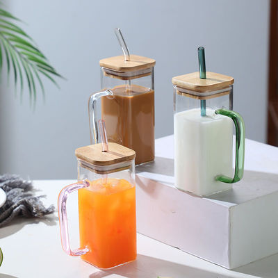400ml Coppe quadrate per bambini con maniglia colorata Tipo di bicchiere per bevande MUGS Occasione di ritorno a scuola