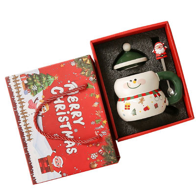 Uomo di neve festivo Babbo Natale Tazza di caffè MANUALIZZAZIONE Ceramica Mike Mug con Festival Gift Box