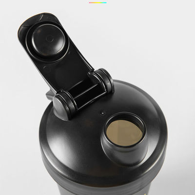 600ml Fitness Plastic Black Gym Blender Shaker Cup per sport Disegno impermeabile