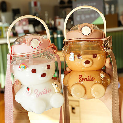 Bevande dirette 1L Bottiglie d'acqua di plastica a forma di orso Perfetto per bambini in movimento