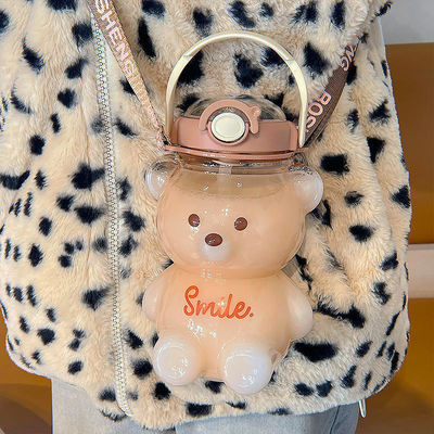 Bevande dirette 1L Bottiglie d'acqua di plastica a forma di orso Perfetto per bambini in movimento