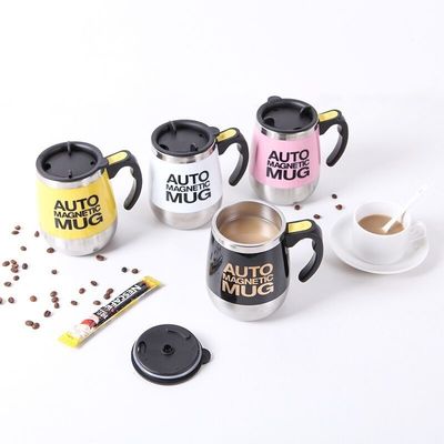 1 pezzo doppio isolato auto-agitazione tazza elettrica pigro mescolazione automatica in acciaio inossidabile Tazza di caffè di viaggio