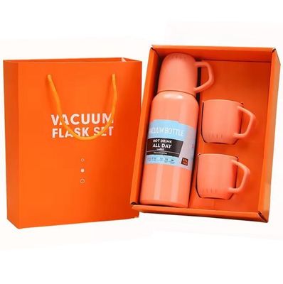 PORTABLE Set regalo di tazze d'acqua per viaggiatori con tre tappi in acciaio inossidabile