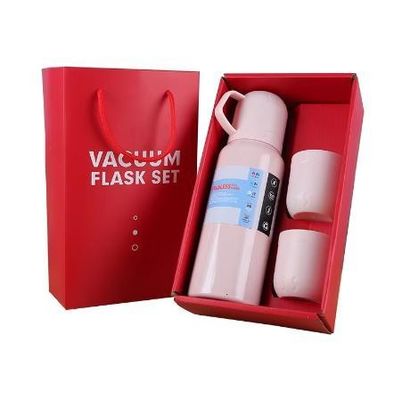 PORTABLE Set regalo di tazze d'acqua per viaggiatori con tre tappi in acciaio inossidabile