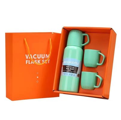Acciaio inossidabile Isolamento da vuoto Tazza d'acqua Set regalo con tazza dritta in molti colori