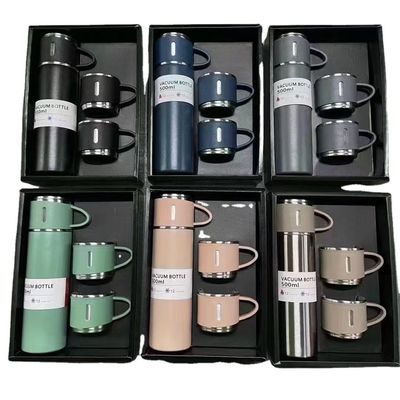 Acciaio inossidabile Vaso vuoto Bottiglia d'acqua Tazza Tumbler Set regalo con 3 coperchi 304 interno