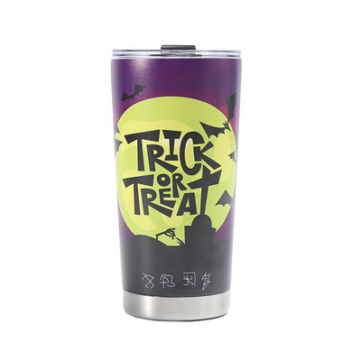 Coppa da birra stampata in 3D in acciaio inossidabile 304 Coppa da birra stampata in 3D in acciaio inossidabile 20 oz Coppa da bagno con design di Halloween