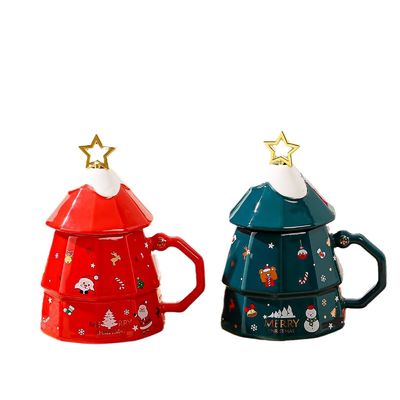 Copo ceramico con coperchio e cucchiaio regalo sostenibile