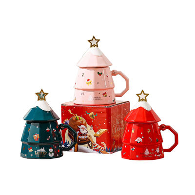 Copo ceramico con coperchio e cucchiaio regalo sostenibile