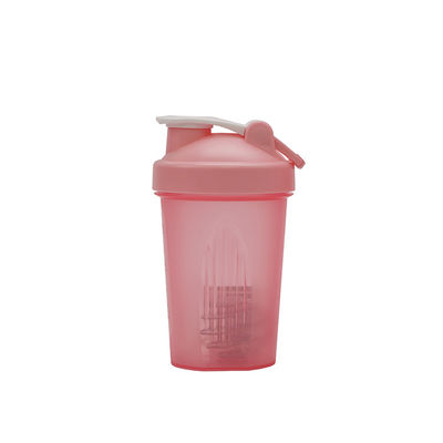 400ml Coppa di polvere di proteine di plastica per frullati con palla di acciaio inossidabile a scala coppa di acqua per palestra