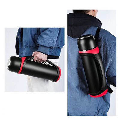 Disegno sportivo grande capacità 2QT 64oz bottiglia a vuoto con tazza per bevande calde