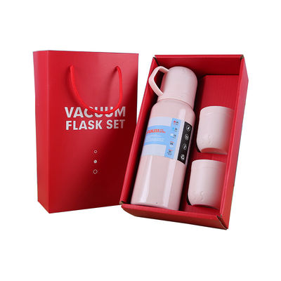 Bottiglia idraulica isolante a vuoto in acciaio inossidabile con 2 tazze 550ml Set regalo per affari