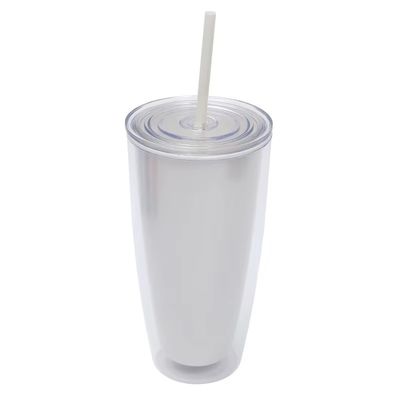 Bottina d'acqua a doppia parete 750 ml con coperchio e tazze per caffè a paglia