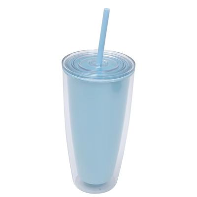 Bottina d'acqua a doppia parete 750 ml con coperchio e tazze per caffè a paglia