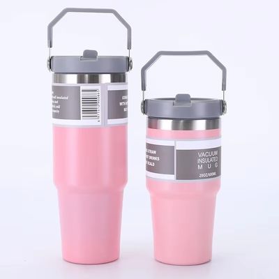 20oz 30oz Acciaio inossidabile Vacuum Isolato Tumbler Con Maniglia Capo Logo personalizzato Ideale
