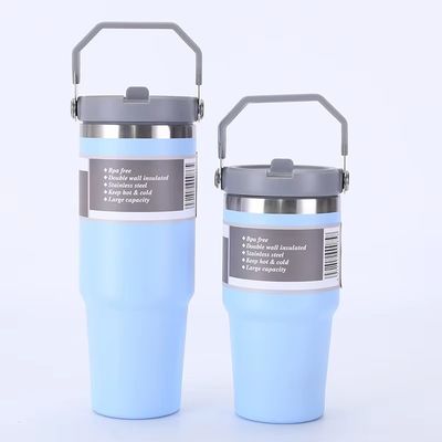 20oz 30oz Acciaio inossidabile Vacuum Isolato Tumbler Con Maniglia Capo Logo personalizzato Ideale
